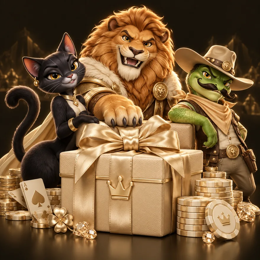 Gift box and chips — Kingmaker Casino