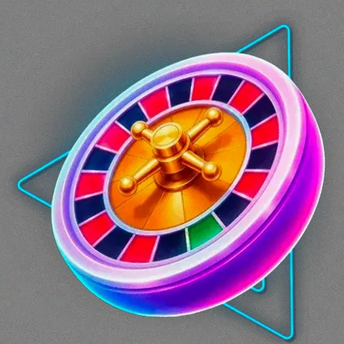 Neon roulette wheel