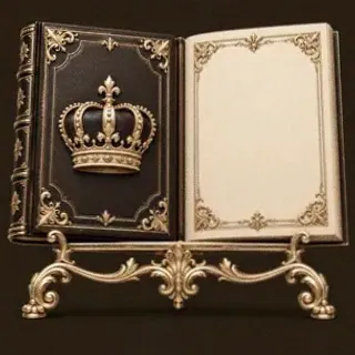 Ornate open book — Kingmaker Casino