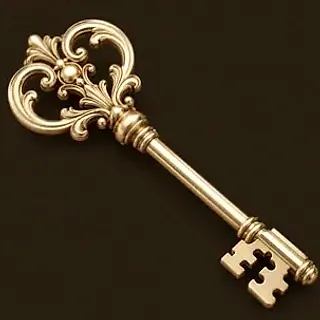 Ornate antique key — Kingmaker Casino